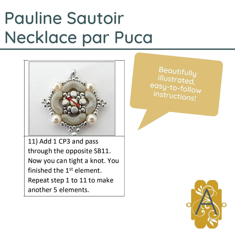 Pauline Sautoir Necklace Pattern par Puca - The Argus Collection