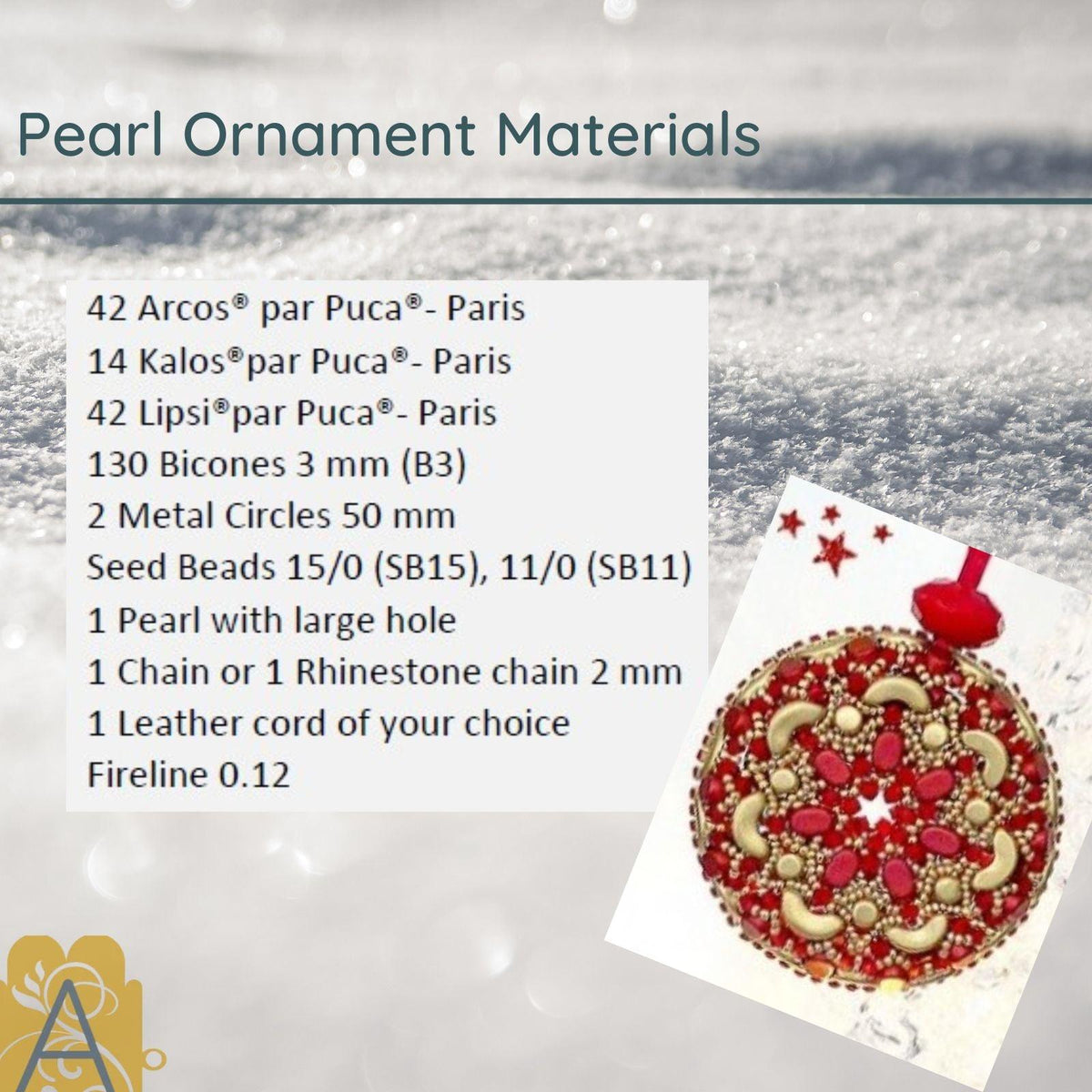 Pearl Ornament Pattern par Puca - The Argus Collection