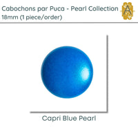 Cabochons par Puca, 18mm, Pearl II Collection, 10 Colors - The Argus Collection