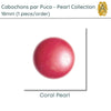 Cabochons par Puca, 18mm, Pearl II Collection, 10 Colors - The Argus Collection