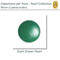 Cabochons par Puca, 18mm, Pearl II Collection, 10 Colors - The Argus Collection