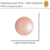 Cabochons par Puca, 18mm, Pearl II Collection, 10 Colors - The Argus Collection