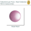 Cabochons par Puca, 18mm, Pearl II Collection, 10 Colors - The Argus Collection