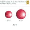 Cabochons par Puca, 18mm or 25mm, Pearl II Collection, 10 Colors - The Argus Collection