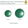 Cabochons par Puca, 18mm or 25mm, Pearl II Collection, 10 Colors - The Argus Collection