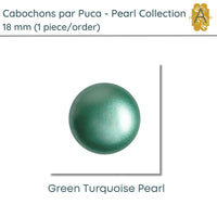 Cabochons par Puca, 18mm, Pearl Collection, 6 Colors - The Argus Collection