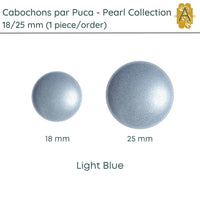 Cabochons par Puca, 18mm or 25mm, Pearl II Collection, 10 Colors - The Argus Collection