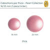 Cabochons par Puca, 18mm or 25mm, Pearl II Collection, 10 Colors - The Argus Collection