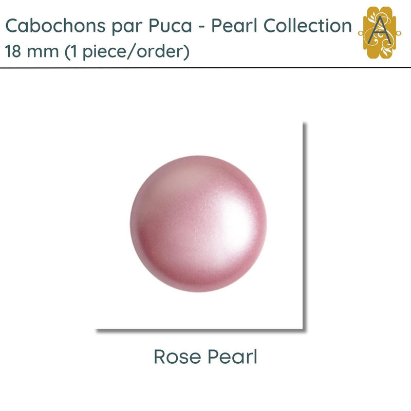 Cabochons par Puca, 18mm, Pearl Collection, 6 Colors - The Argus Collection