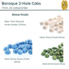 Baroque 7mm Cabochons, Shine Finish, 3 colors - The Argus Collection