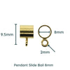 Pendant Slide Bail, Rope, Cord, Lace, Kumihimo, Gold, 3 Sizes - The Argus Collection