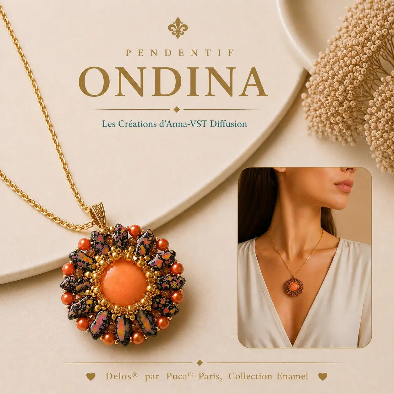 PendentifOndina-DelosEnamelOrange-LesCreationsd_Anna_89024c86-a037-4550-9ed2-0a289562a9bd - The Argus Collection
