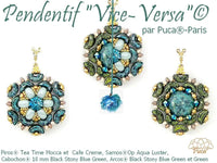 Vice Versa 2-Sided Pendant Pattern par Puca® - The Argus Collection