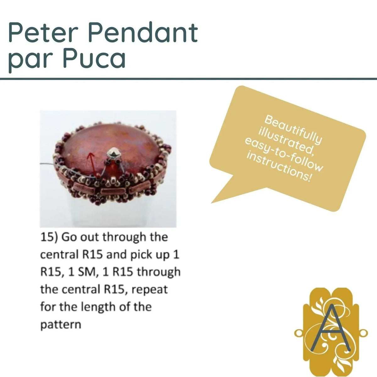 Peter Pendant Pattern par Puca - The Argus Collection