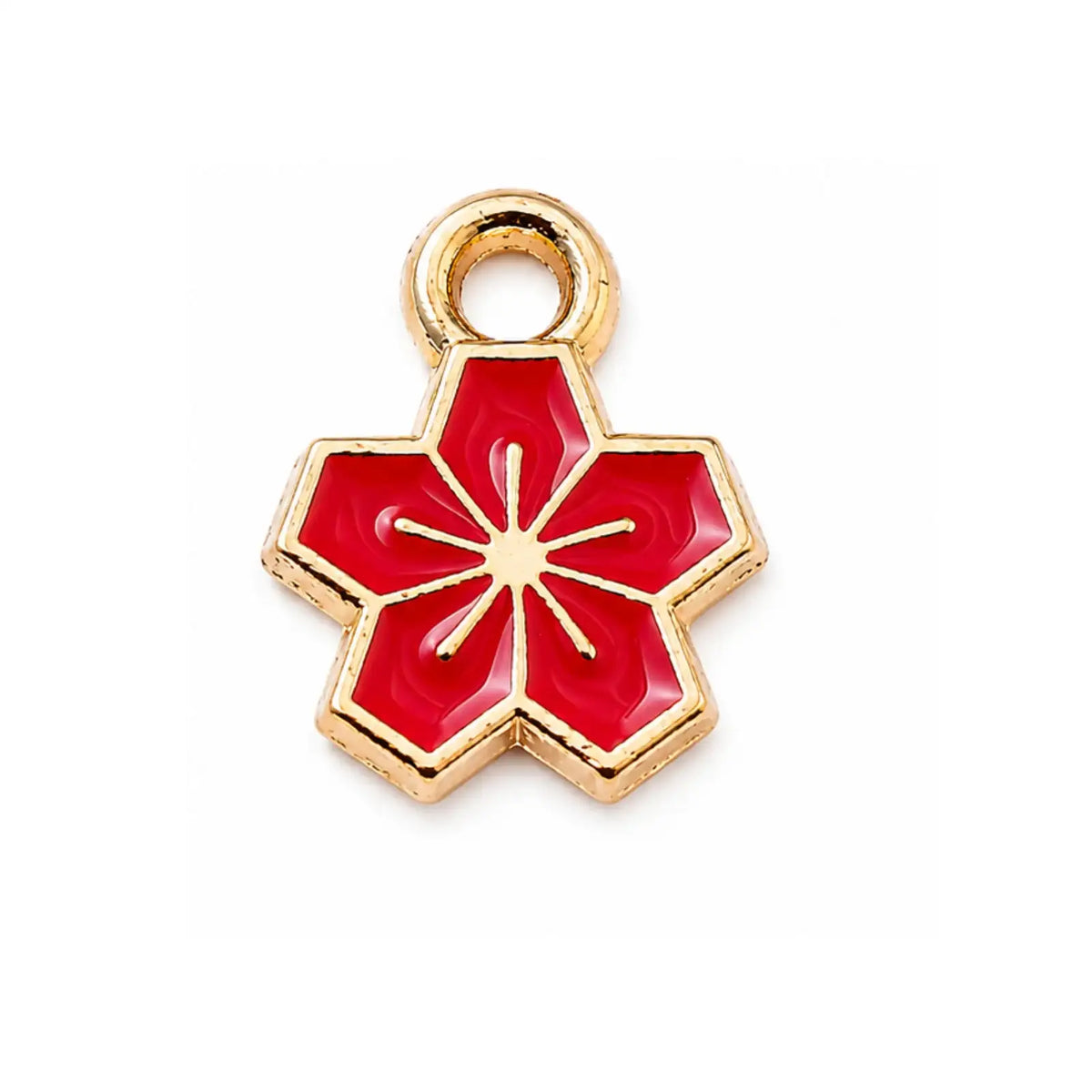 PetiteBlossomEnamelCharm-Red - The Argus Collection