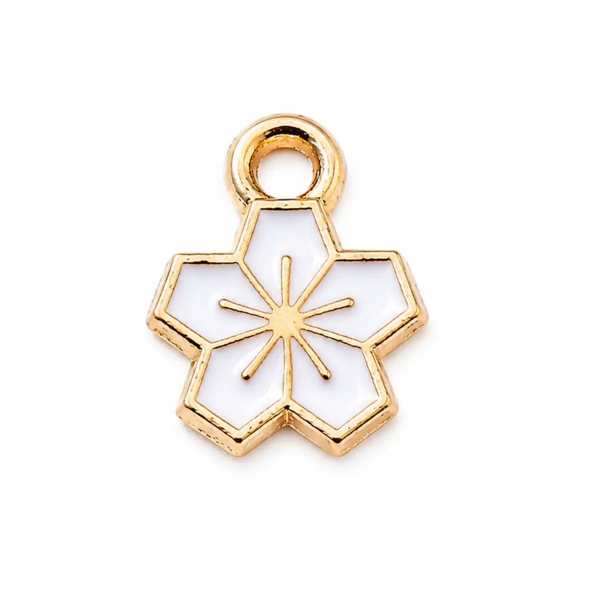 PetiteBlossomEnamelCharm-White - The Argus Collection