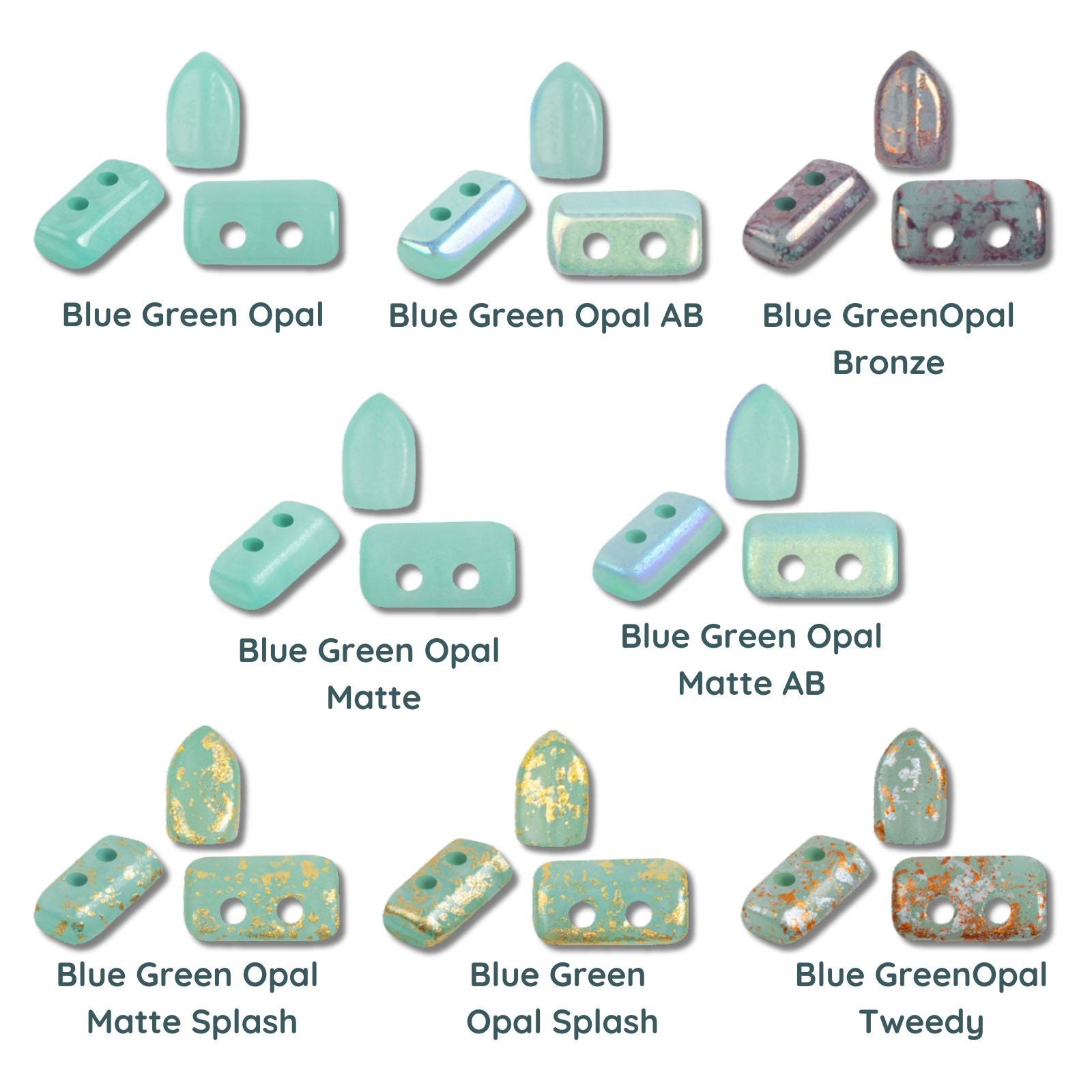 Piros Beads par Puca, Blue Green Opal, 5g