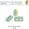 Piros® par Puca®, Blue Green Opal Collection, 5g. ~72-75 Beads - The Argus Collection