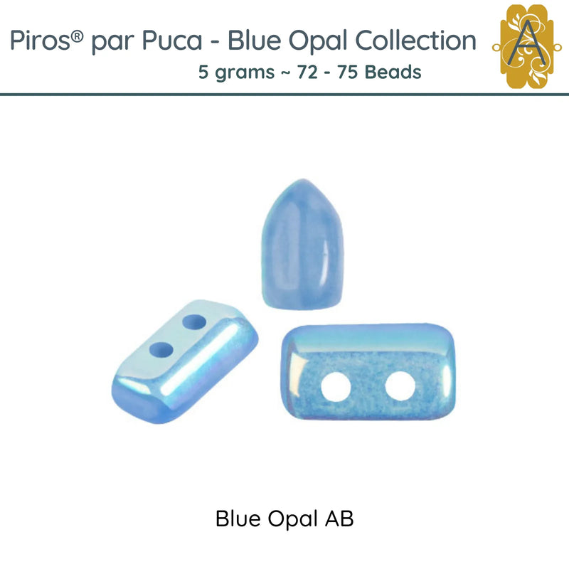 Piros® par Puca®, Blue Opal Collection, 5g. ~72-75 Beads - The Argus Collection