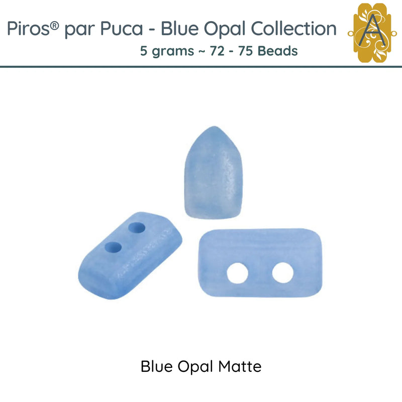 Piros® par Puca®, Blue Opal Collection, 5g. ~72-75 Beads - The Argus Collection