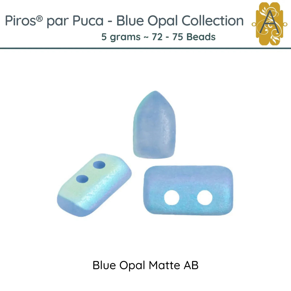 Piros® par Puca®, Blue Opal Collection, 5g. ~72-75 Beads - The Argus Collection