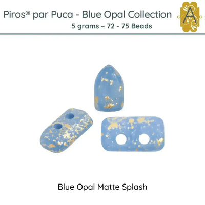 Piros® par Puca®, Blue Opal Collection, 5g. ~72-75 Beads - The Argus Collection