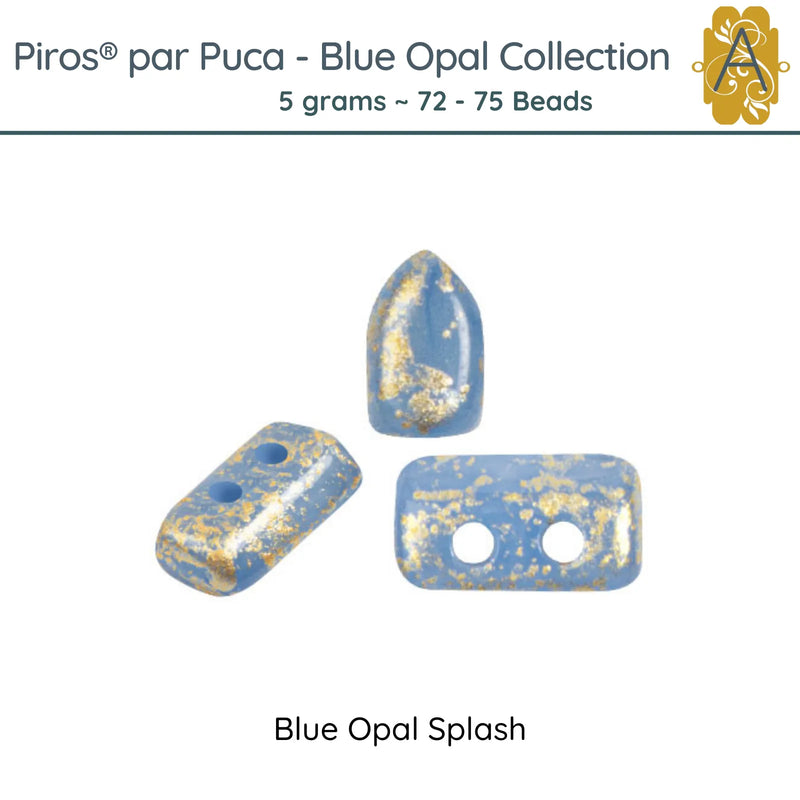 Piros® par Puca®, Blue Opal Collection, 5g. ~72-75 Beads - The Argus Collection