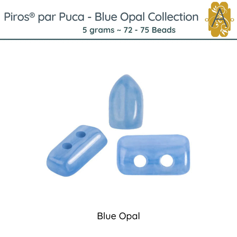 Piros® par Puca®, Blue Opal Collection, 5g. ~72-75 Beads - The Argus Collection