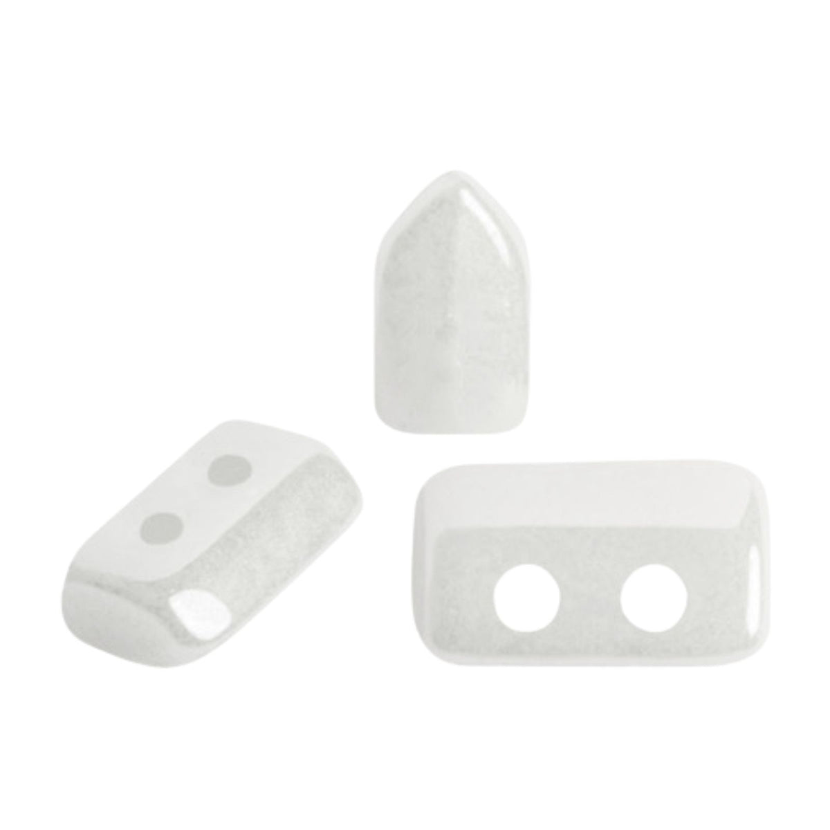 Piros Beads Opaque White Ceramic Look 