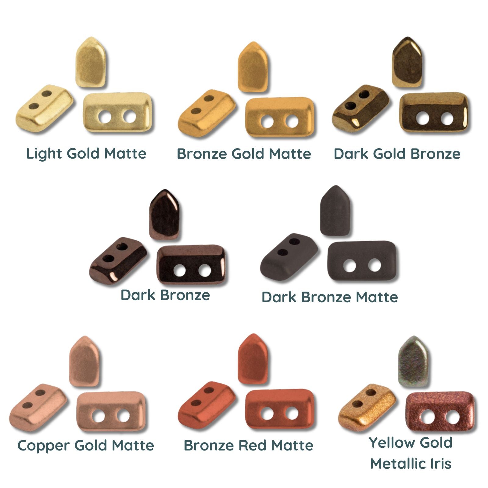 Piros Beads par Puca, Classic Metals, 5g & 20g