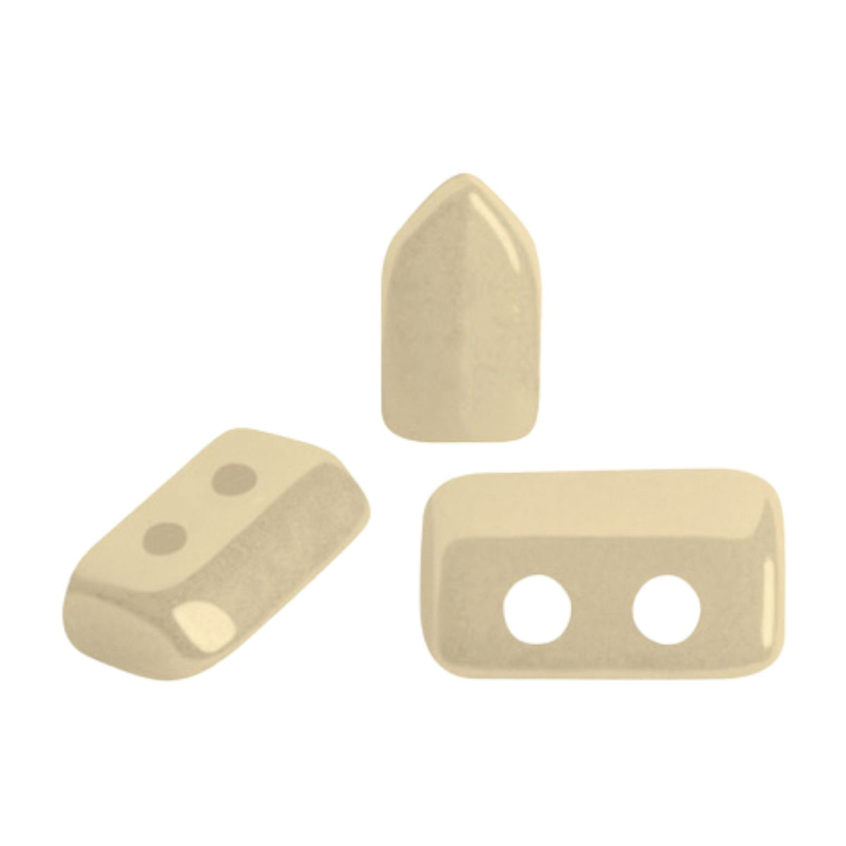 Piros Beads Opaque Ivory Ceramic Look 