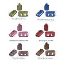Piros Beads par Puca, Metal Shine, 5g & 20g - The Argus Collection