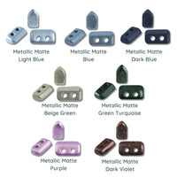 Piros Beads par Puca, Metallic Matte, 5g & 20g - The Argus Collection
