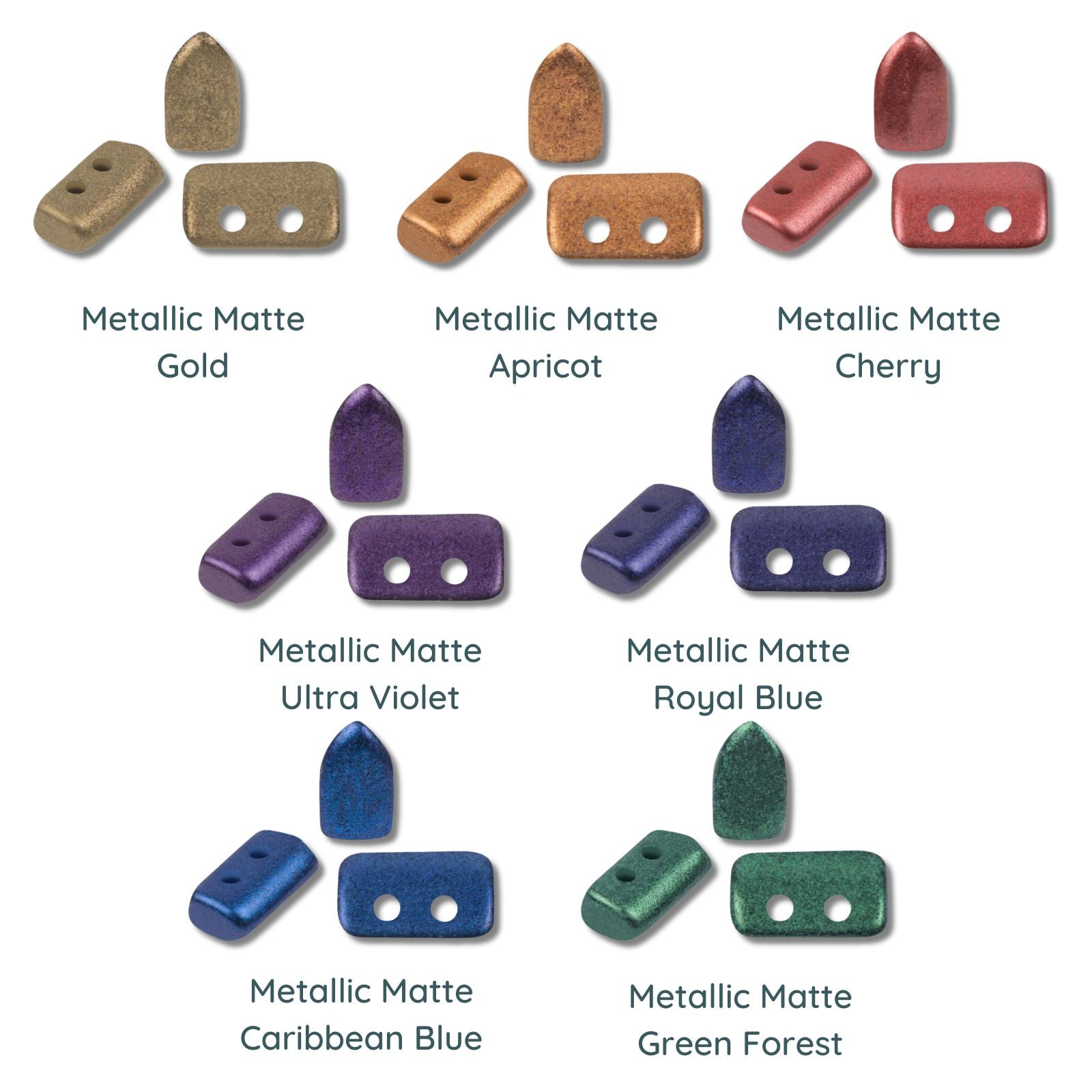 Piros Beads par Puca, New Metallic Matte, 5g & 20g