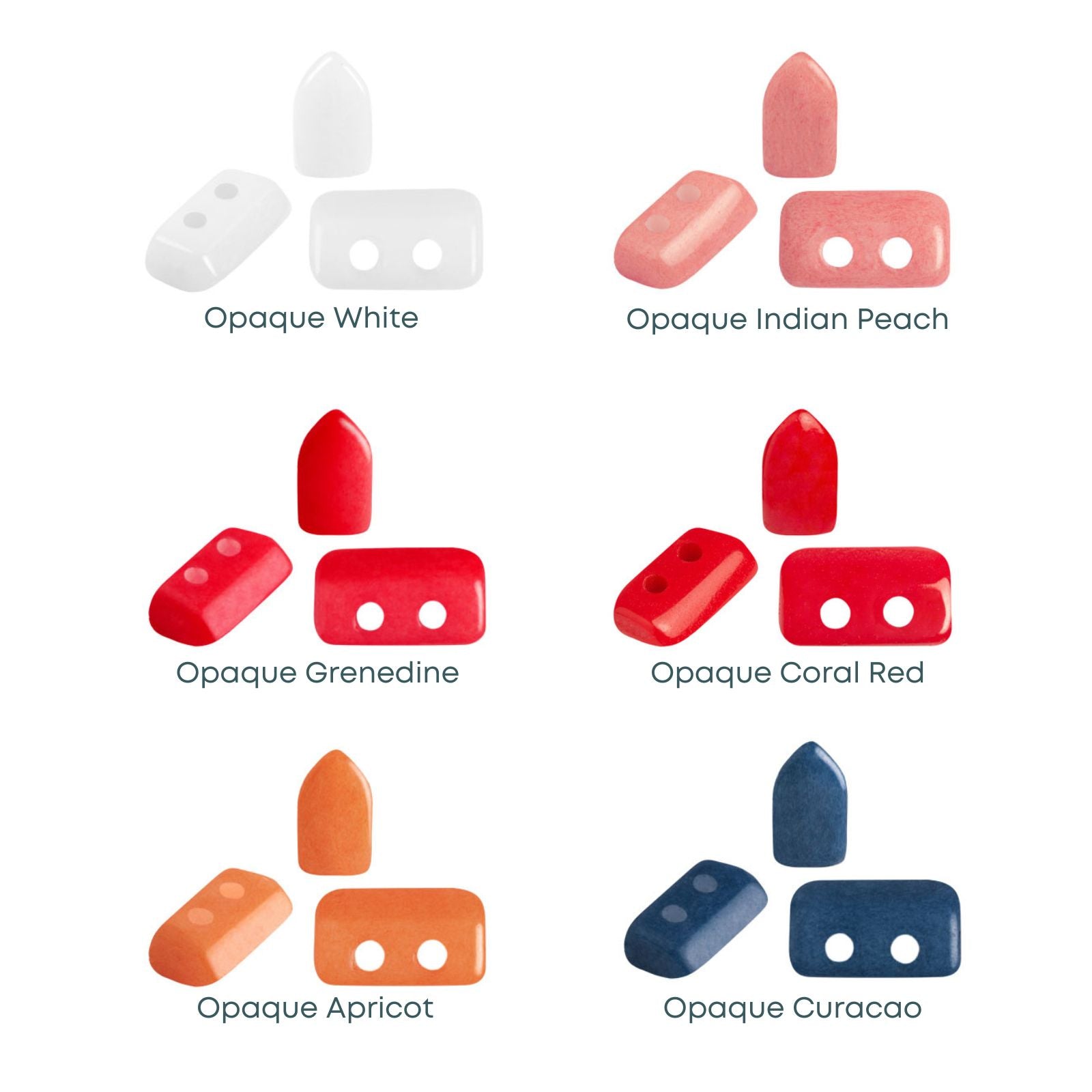 Piros Beads par Puca, Opaque, 5g & 20g