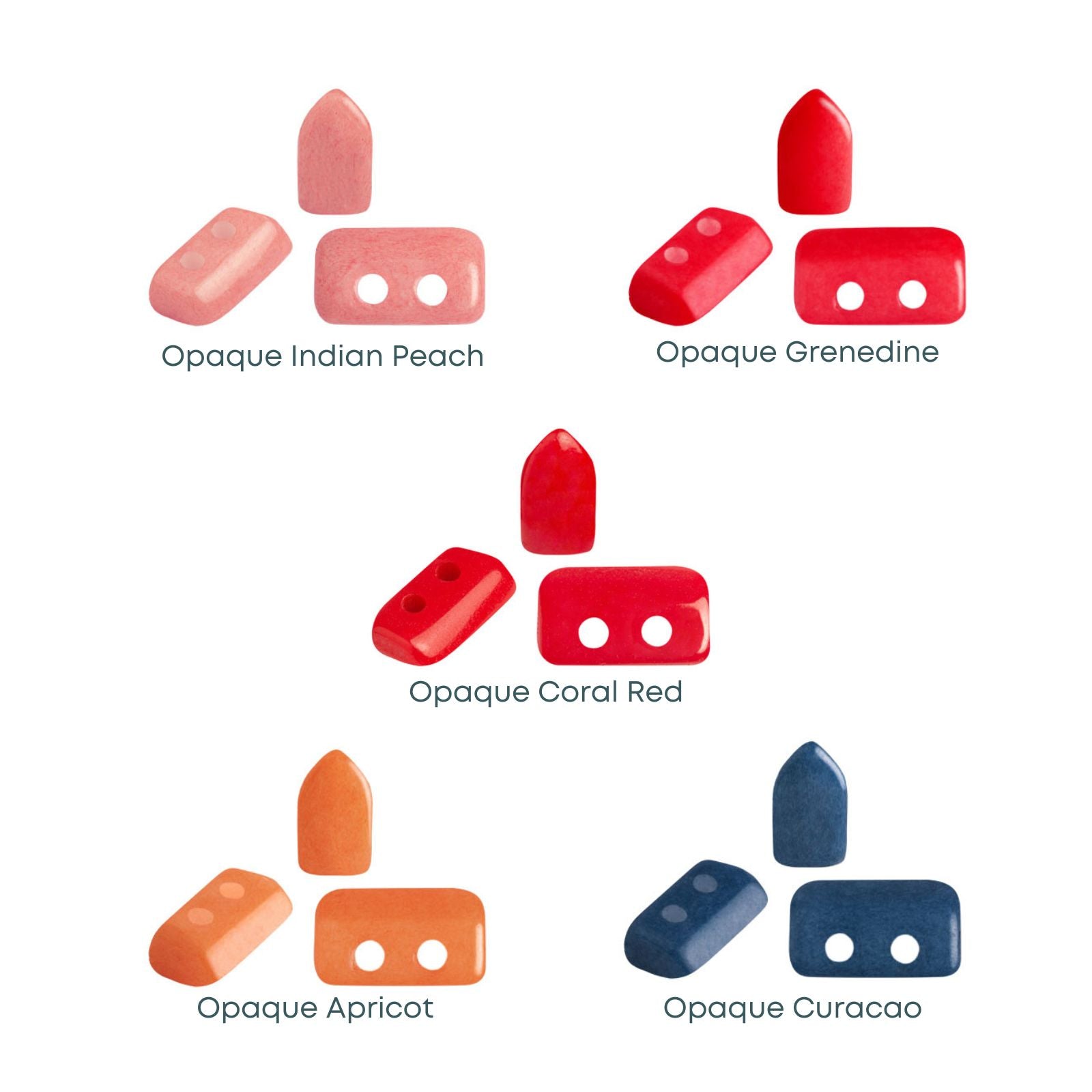 Piros Beads par Puca, Opaque, 5g & 20g