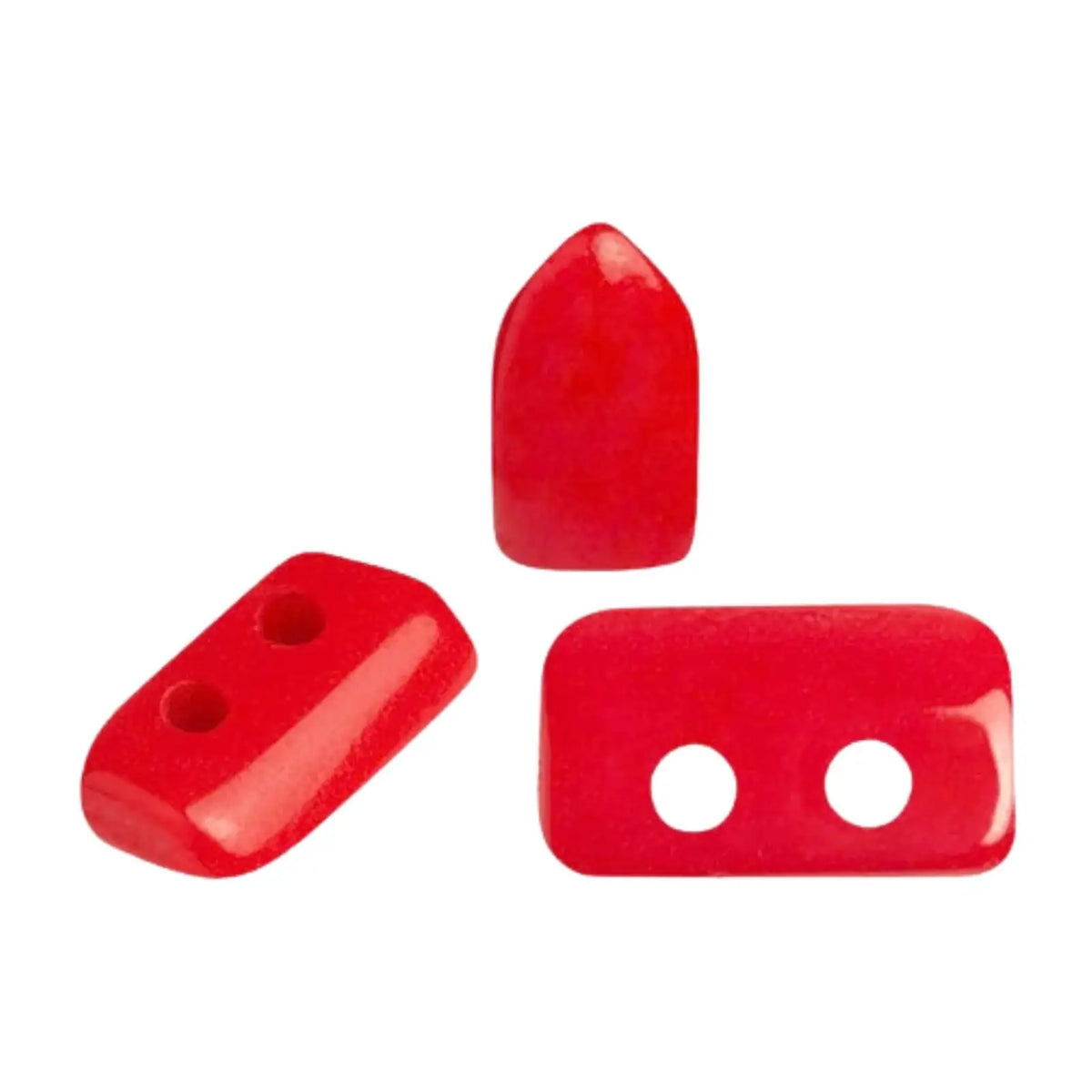 Piros Beads Opaque Coral Red