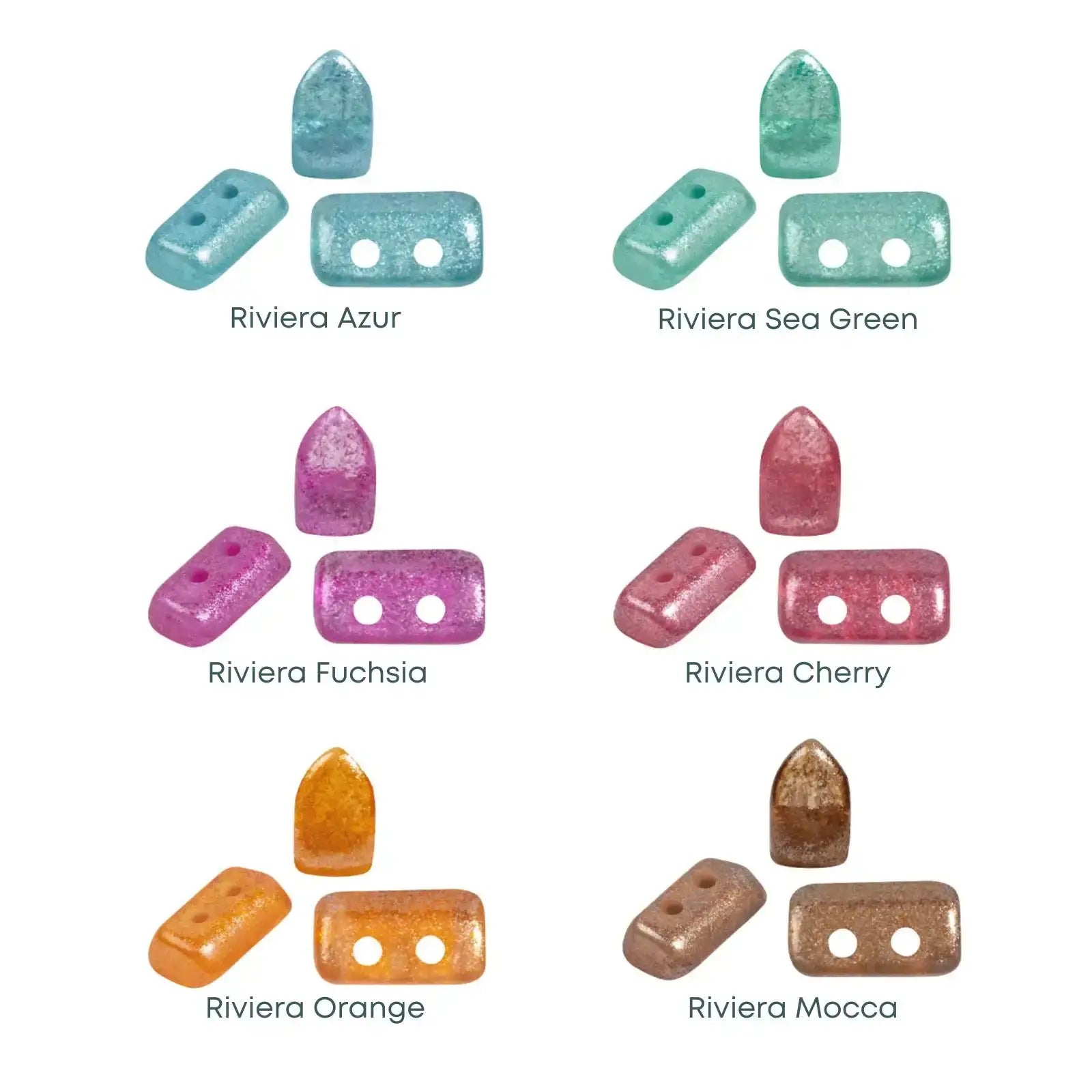 Piros Beads par Puca, Riviera, 5g & 20g - The Argus Collection
