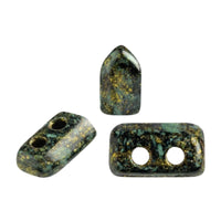 Piros Beads Metallic Matte Green Spotted