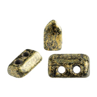 Piros Beads Metallic Matte Old Gold Spotted 