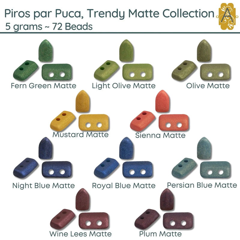 Piros par Puca, 5g, Trendy Matte Collection, 10 Colors - The Argus Collection