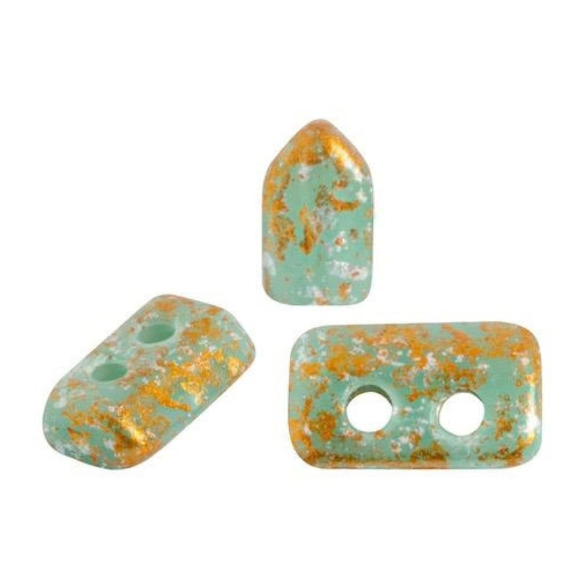 Piros Beads Green Turquoise Tweedy