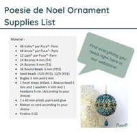 Poesie de Noel Ornament Pattern Par Puca