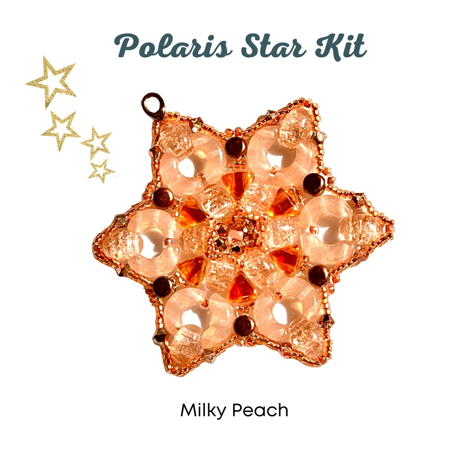 Polaris Star Holiday Ornament or Pendant Bead Kit, 4 Gorgeous Colors