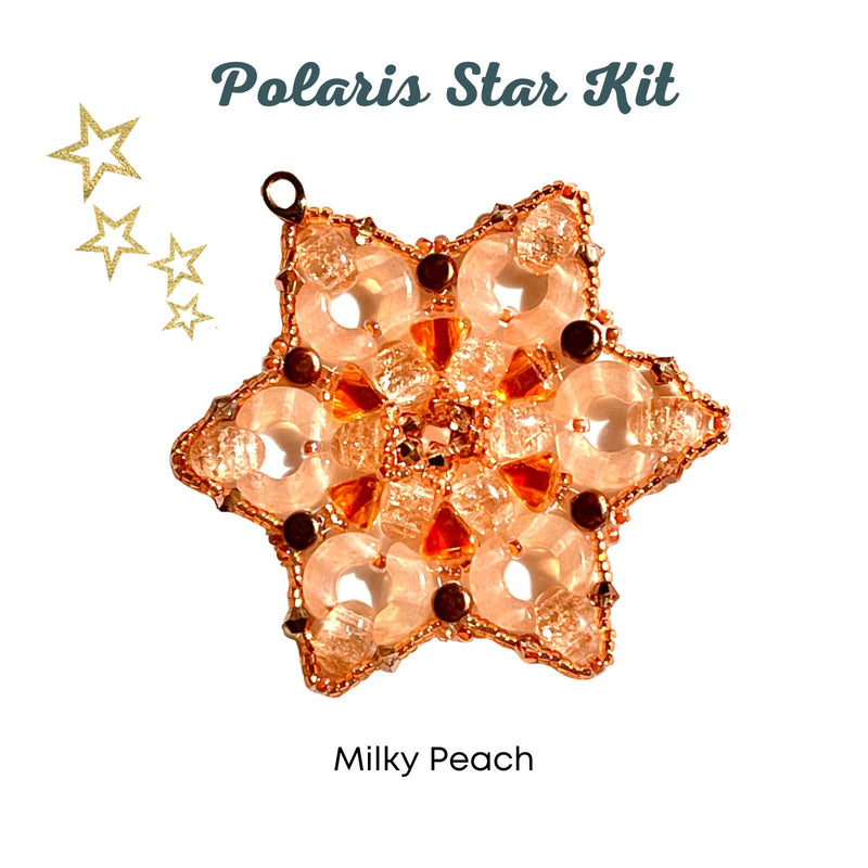 Polaris Star Holiday Ornament or Pendant Bead Kit, 4 Gorgeous Colors