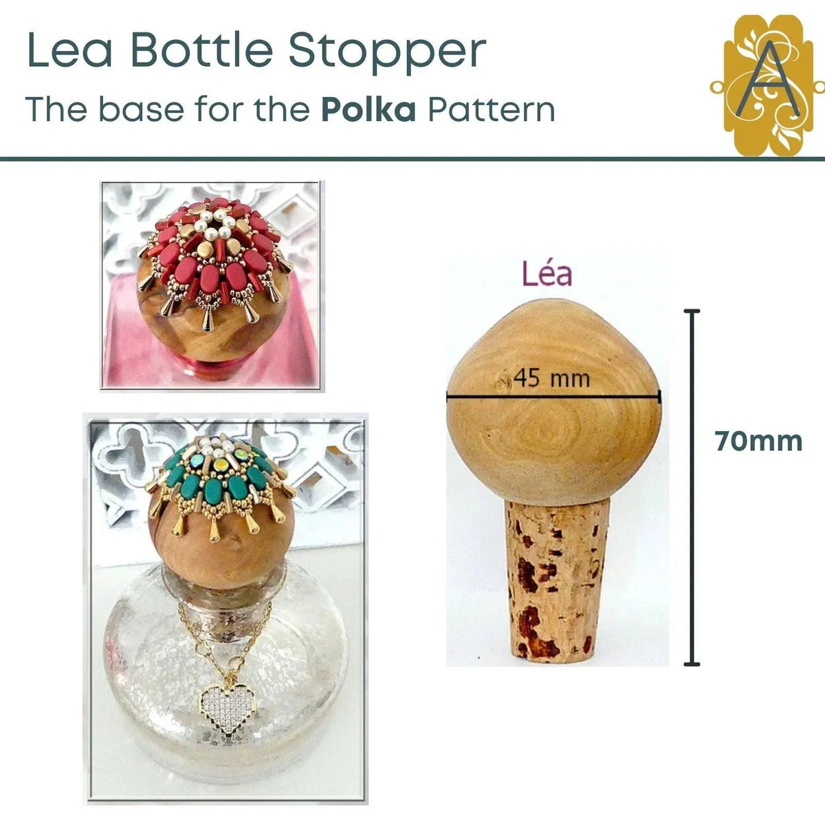 Lea Bottle Stopper Base par Puca - The Argus Collection