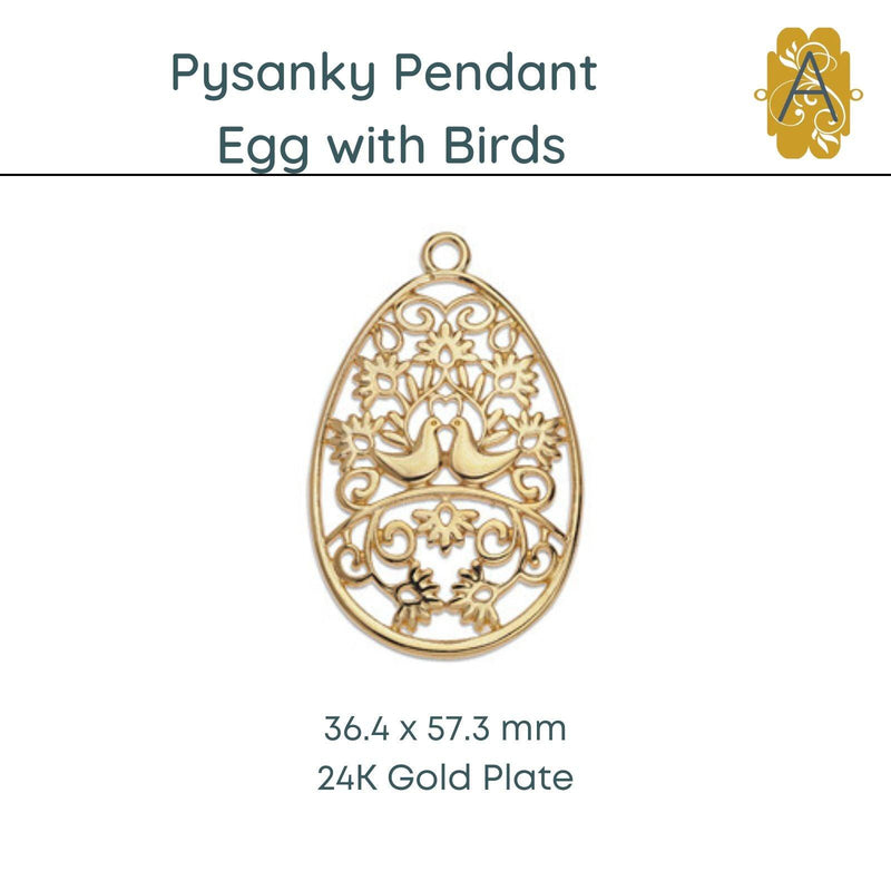 Pysanky Filigree Bird Pendant - The Argus Collection