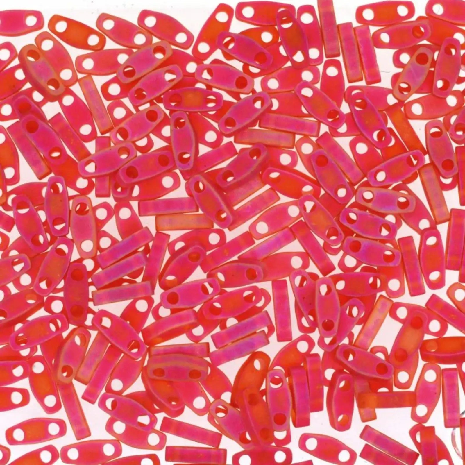 Miyuki Quarter Tila, QTL-140FR, Red Orange Transparent Matte AB, 5g - The Argus Collection