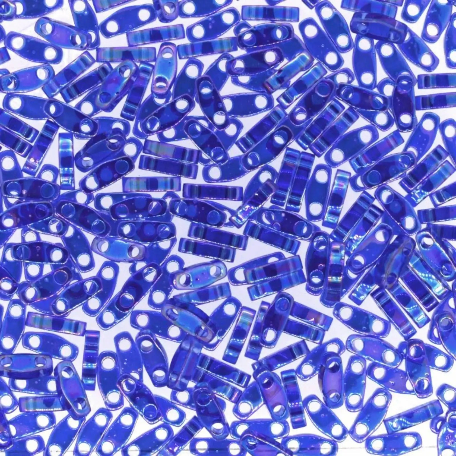 Miyuki Quarter Tila QTL-177, Cobalt Transparent AB, 5g - The Argus Collection