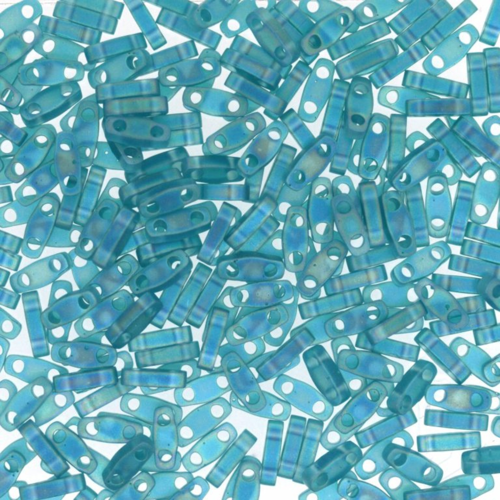 Miyuki Quarter Tila, QTL-2405FR, Teal AB Transparent Matte, 5g